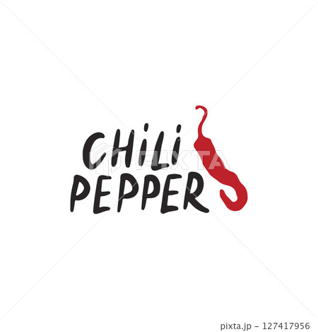 Chili pepper hand drawing clipart 127417956