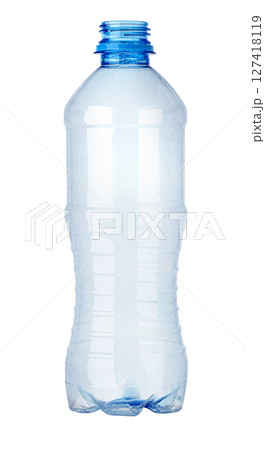 Empty plastic bottle standing on white background Empty plastic bottle standing on white background 127418119
