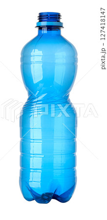 Empty plastic bottle isolated on white background showing recycling concept Empty plastic bottle isolated on white background showing recycling concept 127418147