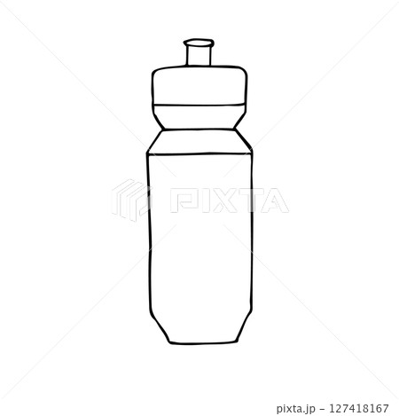 Vector hand drawn sketch outline take away bottle 127418167