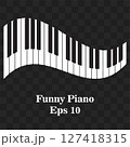 Piano Keyboard, key. Musical background. Melody. Instrument. Set. Sound. Classical instrument. Eps 10. Synthesizer 127418315