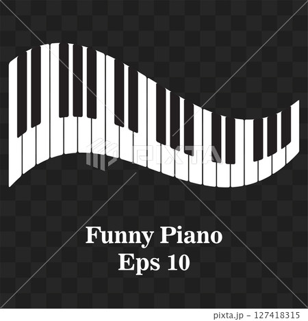 Piano Keyboard, key. Musical background. Melody. Instrument. Set. Sound. Classical instrument. Eps 10. Synthesizer 127418315