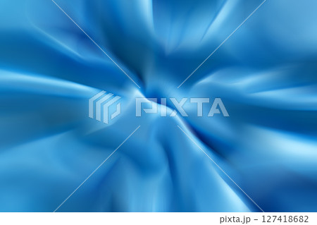 Close-up of blue fabric texture with soft folds and flowing design 127418682