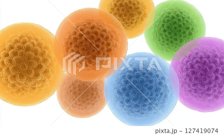 Understanding Cancer Stages Through Colorful Cellular Representations in a Scientific Illustration Understanding Cancer Stages Through Colorful Cellular Representations in a Scientific Illustration 127419074