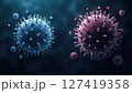 Normal Virus Cells Depicted in Vibrant Colors Illustrating Unique Structures and Features 127419358