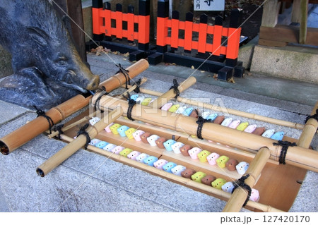 京都の神社　足腰の神様　イノシシの護王神社 127420170