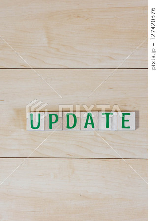 文字ブロック　UPDATE　アップデート 127420376