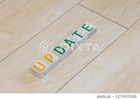 文字ブロック　UPDATE　アップデート 127420380