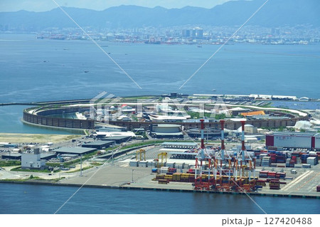 大阪湾夢洲の風景 127420488