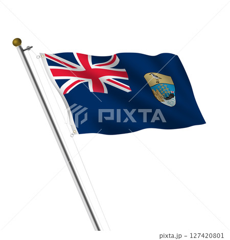 Saint Helena Flagpole with clipping path Saint Helena Flagpole with clipping path 127420801