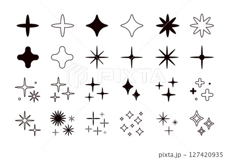 キラキラアイコンセット 127420935