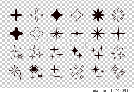 キラキラアイコンセット 127420935