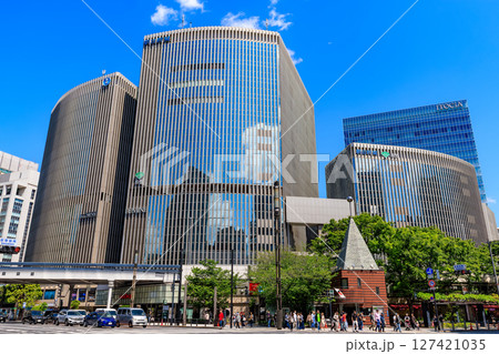 東京 中央区 銀座 数寄屋橋 交差点付近の都市風景 有楽町マリオン 東京 中央区 銀座 数寄屋橋 交差点付近の都市風景 有楽町マリオン 127421035