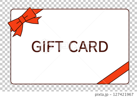 紅絲帶的禮品卡 127421967