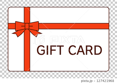紅絲帶的禮品卡 127421968