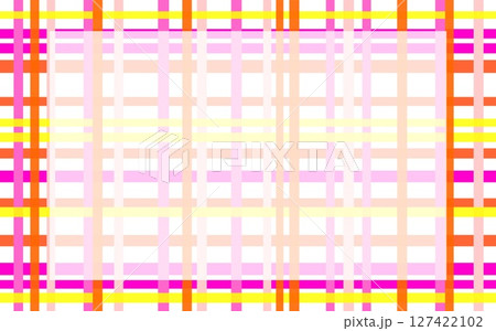 格子模様　フレーム　ホワイトスペース　ピンク　オレンジ色 127422102