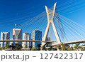 Cable-stayed bridge in Sao Paulo. 127422317