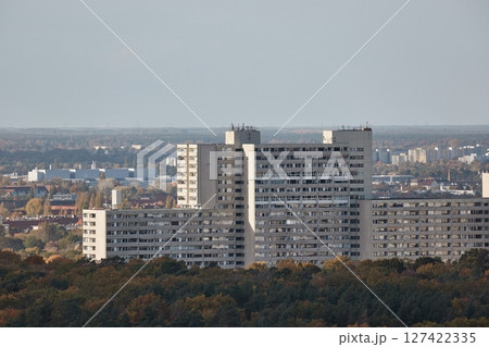 Big dull apartment block 127422335