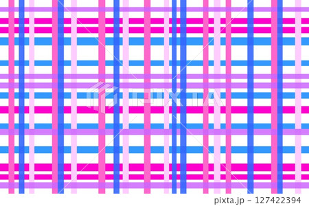 格子模様 ピンク ブルー パープル 格子模様 ピンク ブルー パープル 127422394