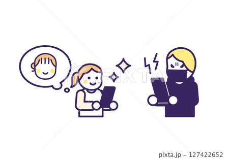 なりすまし・のっとりのイメージ なりすまし・のっとりのイメージ 127422652