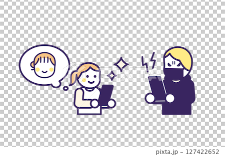 なりすまし・のっとりのイメージ なりすまし・のっとりのイメージ 127422652