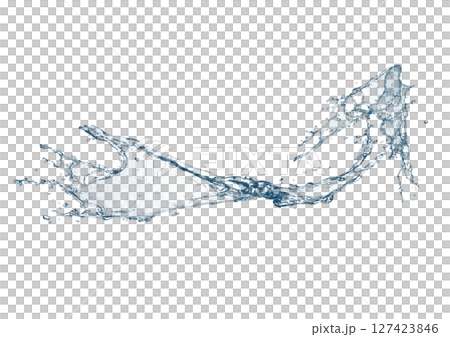 抽象的な青い水しぶきの3dイラスト 抽象的な青い水しぶきの3dイラスト 127423846