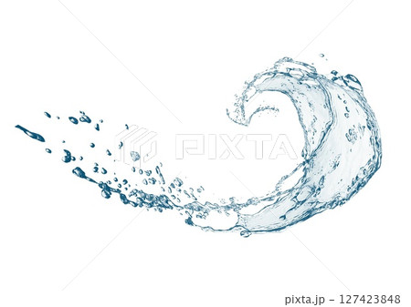 抽象的な青い水しぶきの3dイラスト 抽象的な青い水しぶきの3dイラスト 127423848