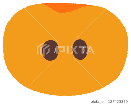 半分に切られた柿のイラスト 127423859