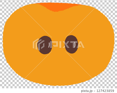 半分に切られた柿のイラスト 127423859