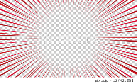 ペンタッチのサンバースト集中線背景/赤02 127423881