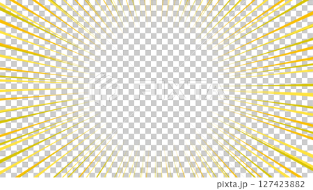 筆觸旭日集中線背景/黃色02 127423882
