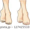 シンプルな裸足のイラスト 127425510