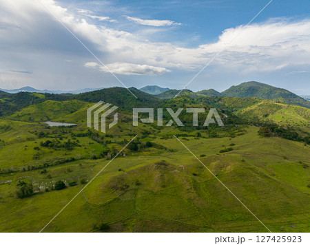 Farmland in mountain with forest. Mindanao, Philippines. Farmland in mountain with forest. Mindanao, Philippines. 127425923