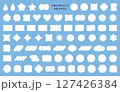 白背景のポップでかわいい幾何学見出しコレクション 127426384