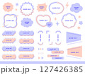 シンプルでかわいい若者向けの見出しデザインセット 127426385