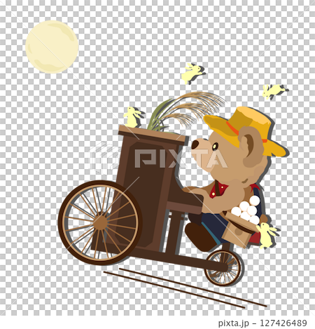 一隻泰迪熊騎著腳踏車看月亮的插圖,腳踏車上還掛著鋼琴(剪貼畫) 一隻泰迪熊騎著腳踏車看月亮的插圖,腳踏車上還掛著鋼琴(剪貼畫) 127426489
