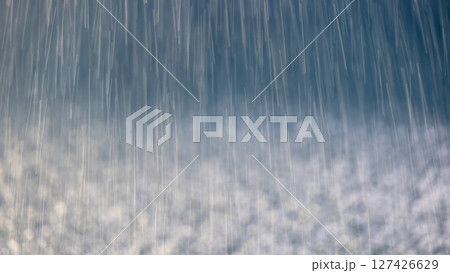 激しく降る雨のイメージ 127426629