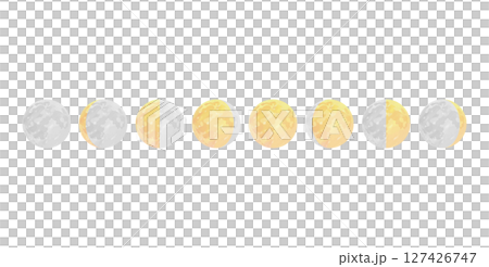 月の満ち欠け、周期、月齢カレンダーのベクターイラストのイラスト素材 [127426747] - PIXTA