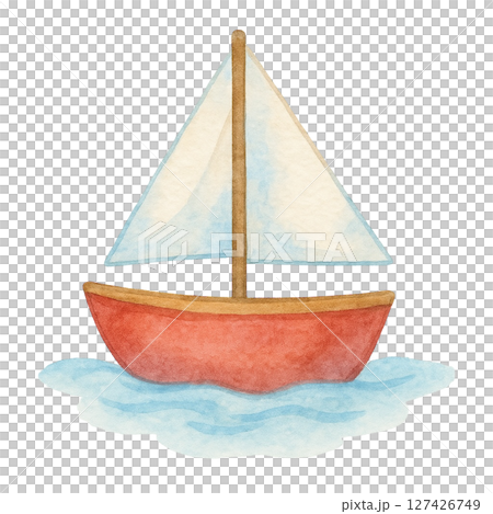 [Summer] Yacht illustration/Type 2 127426749