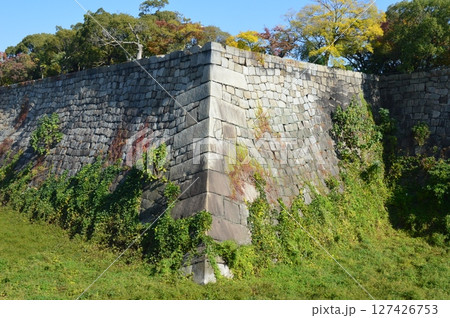 大阪城の「空堀」(大阪府大阪市中央区大阪城) 大阪城の「空堀」(大阪府大阪市中央区大阪城) 127426753