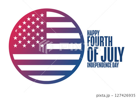 4th of July. Happy Independence Day. USA. Holiday concept. Template for background, banner, card 127426935