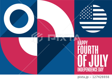 4th of July. Happy Independence Day. USA. Holiday concept. Template for background, banner, card 4th of July. Happy Independence Day. USA. Holiday concept. Template for background, banner, card 127426938