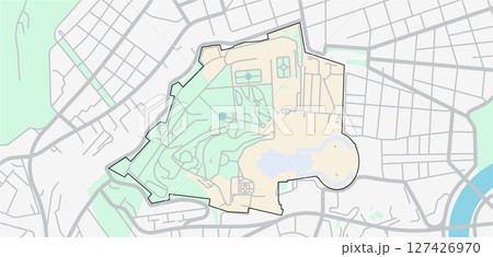 Layered editable vector illustration outline of Vatican City,Italy. 127426970