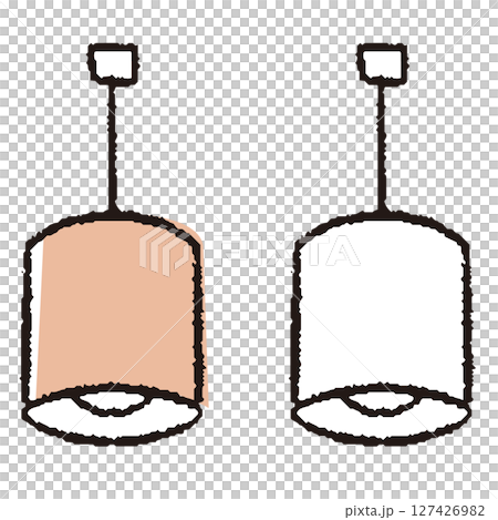 ペンで描いた風照明 127426982