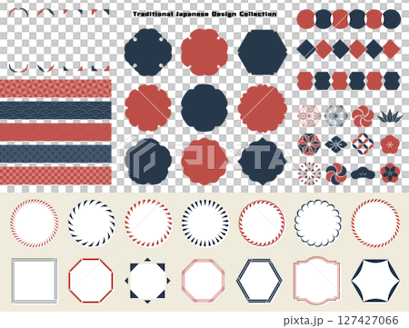 Ready-to-use traditional Japanese frame material set 127427066