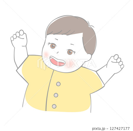 赤ちゃん　笑顔 127427177