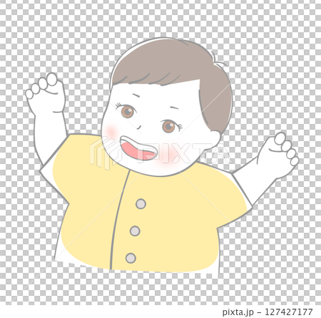 赤ちゃん　笑顔 127427177