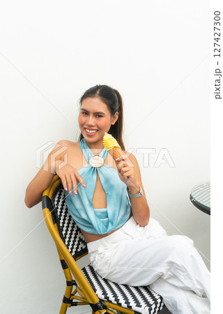 Portrait of beautiful young Asian woman Portrait of beautiful young Asian woman 127427300