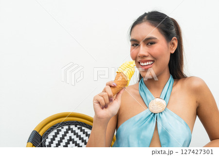 Portrait of beautiful young Asian woman Portrait of beautiful young Asian woman 127427301