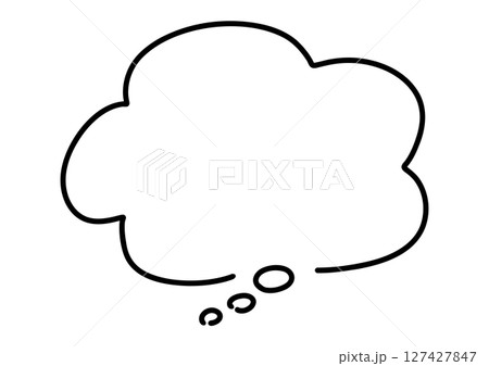 シンプルな考える吹き出しのイラスト素材 ベクター 127427847